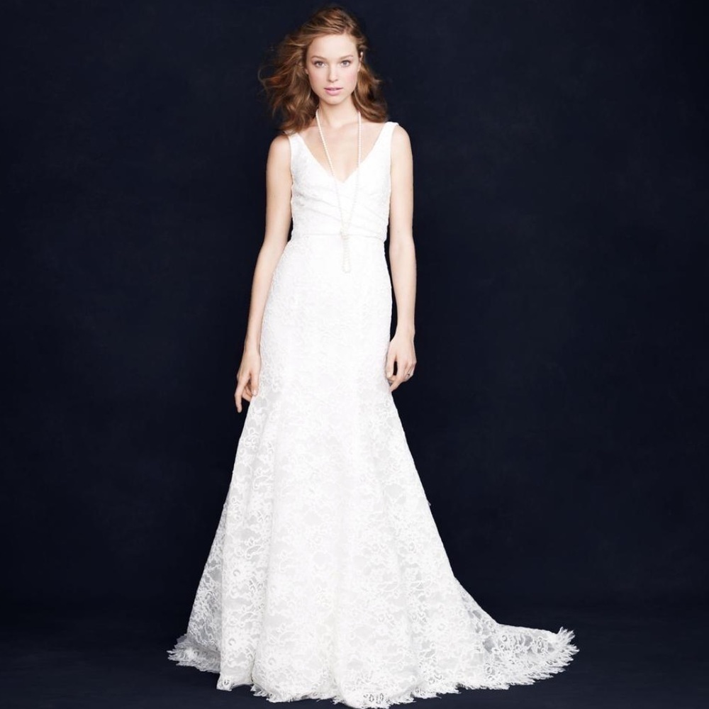 J.Crew Ivory Sara Lace Gown Wedding Dress SZ4